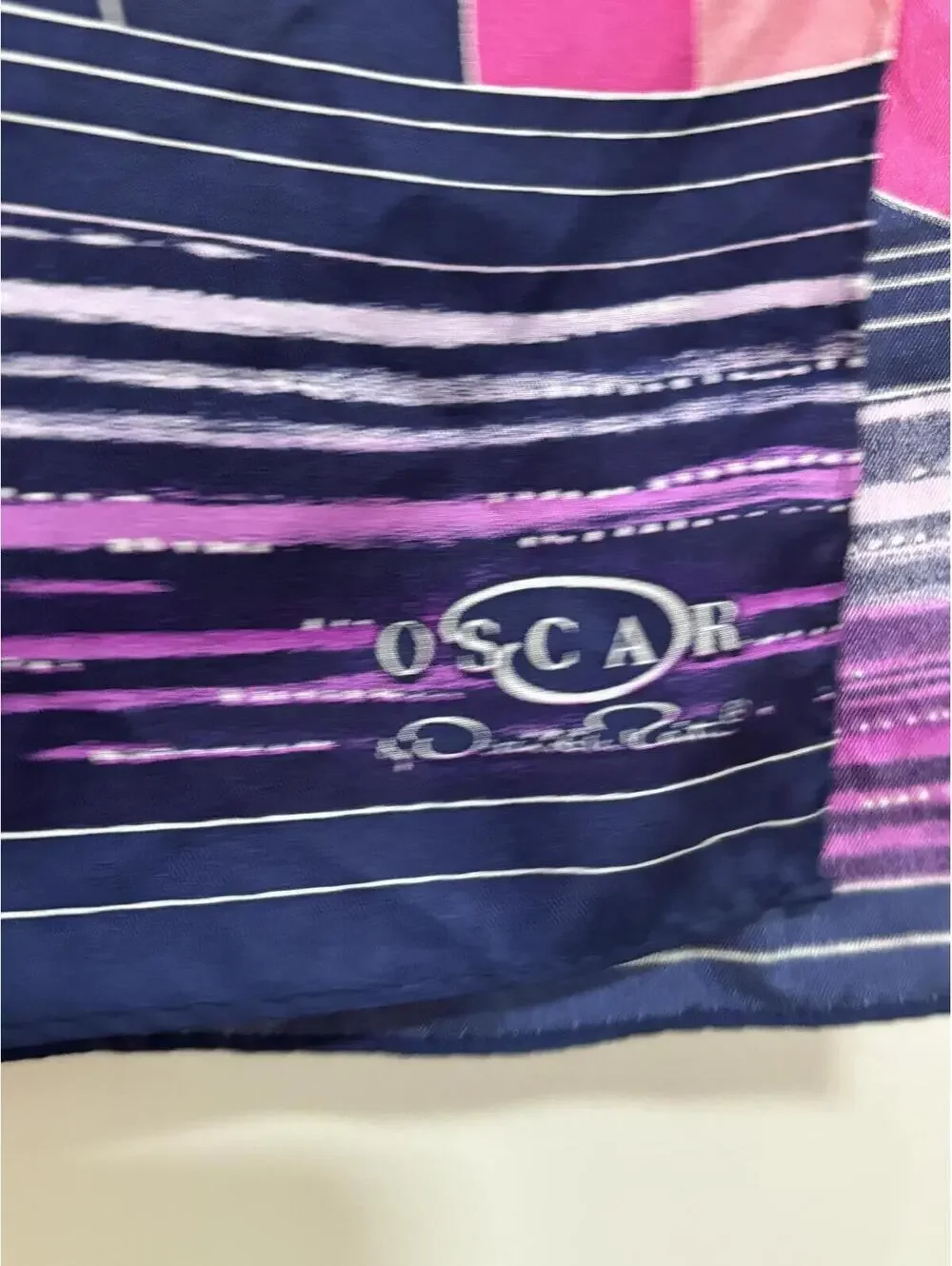 Oscar de la Renta 100% Silk Hair Scarf 11